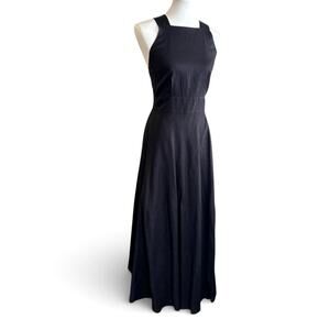 Early 90s Ellen Tracy Black Linen Dress, Rare Vintage – Sz 2